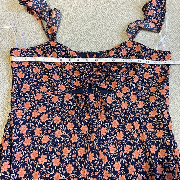 NWOT lulus The Way to Love Navy Blue Floral Print Ruffled Maxi Dress - Picture 7 of 9